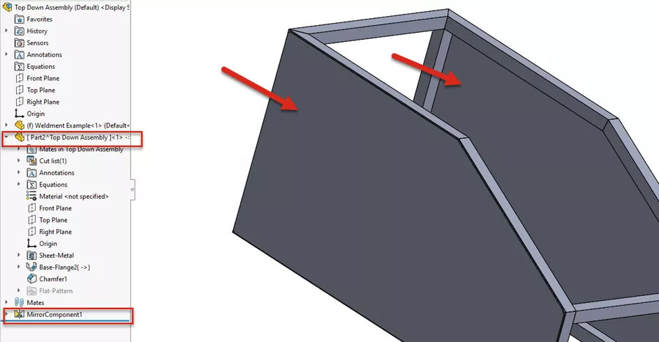 Use of the SOLIDWORKS Mirror Components Command to Create Additional Sheet Metal Panels