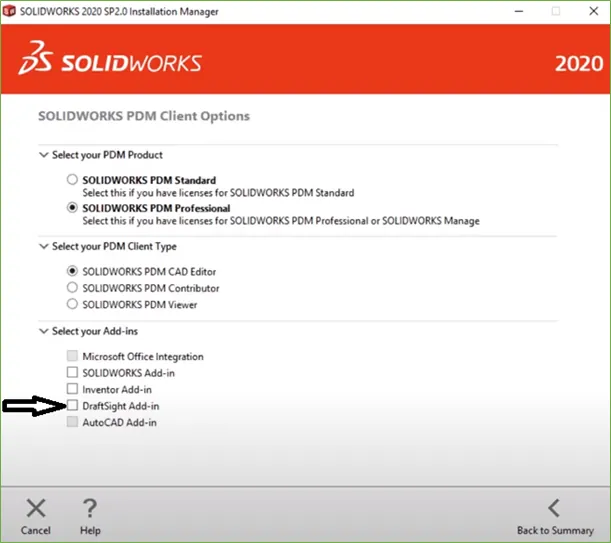 Add SOLIDWORKS PDM to DraftSight