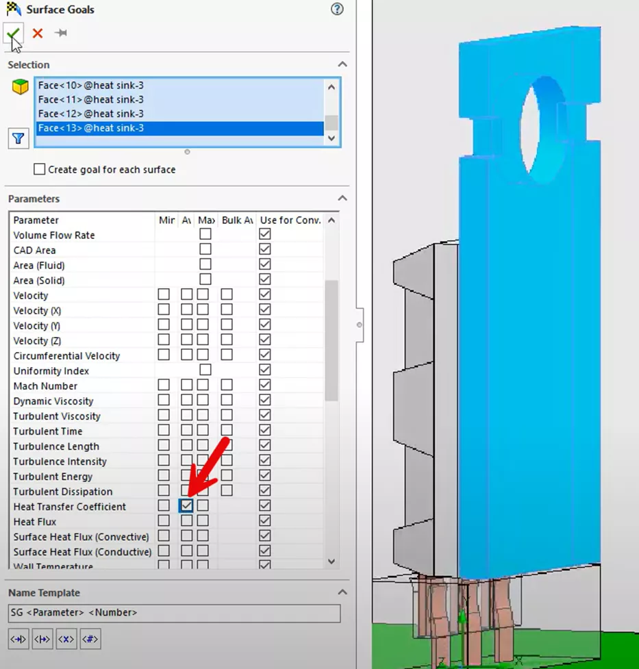 Add Surface Goals in SOLIDWORKS Simulation