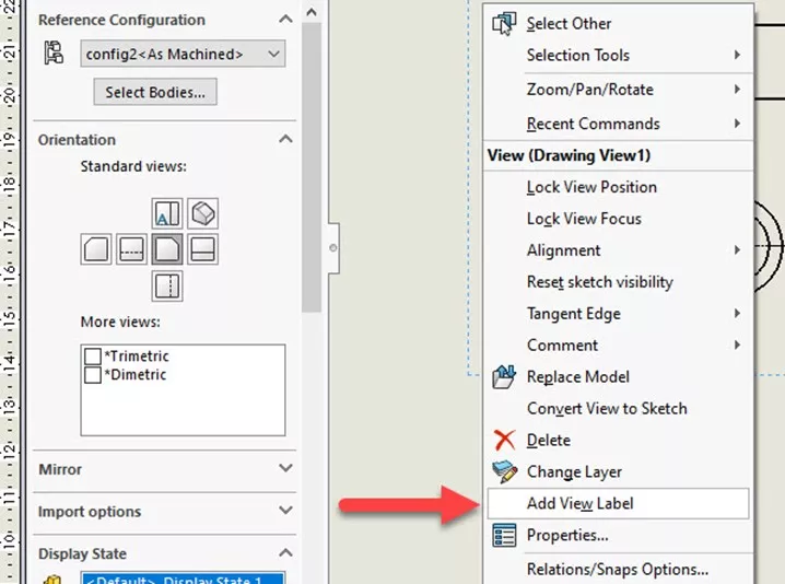 How to Add a View Label in SOLIDWORKS 