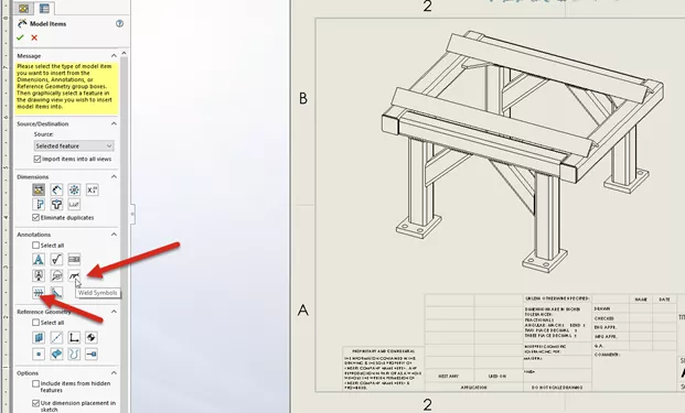 Add Weld Beads to SOLIDWORKS Drawings