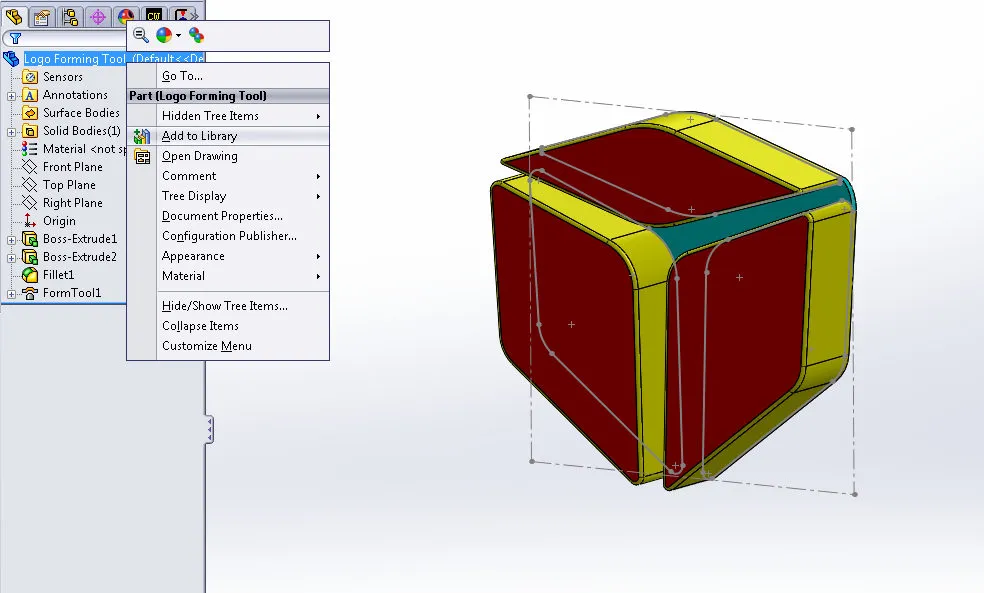 Adding Tool to SOLIDWORKS Design Library