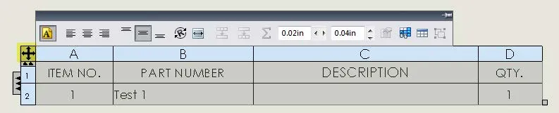 Adjusting Text in SOLIDWORKS BOM Tutorial