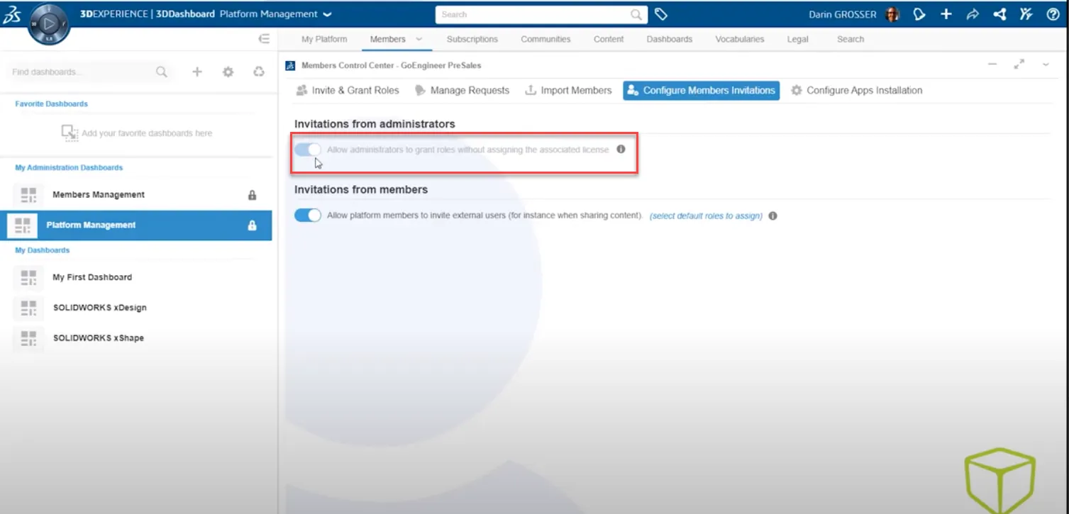 Admin Access to 3DEXPERIENCE Platform