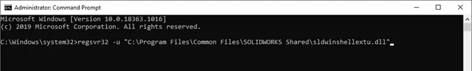 Administrator Command Prompt for Unregistering .DLL's