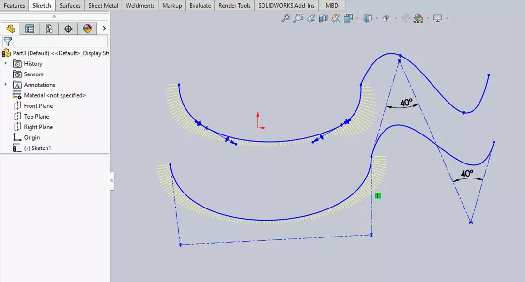 Advanced Style Spline Options in SOLIDWORKS