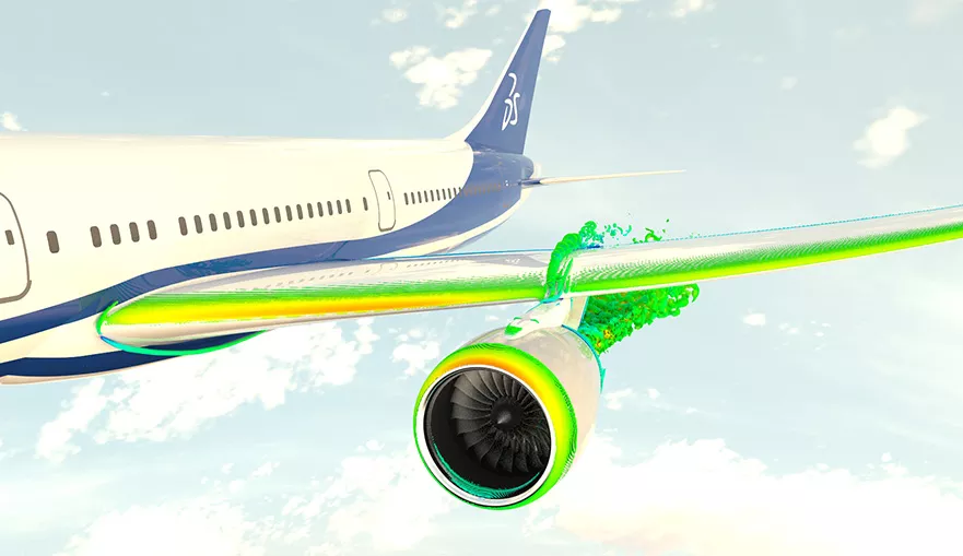 Aerodynamics study of passenger aircraft in PowerFLOW