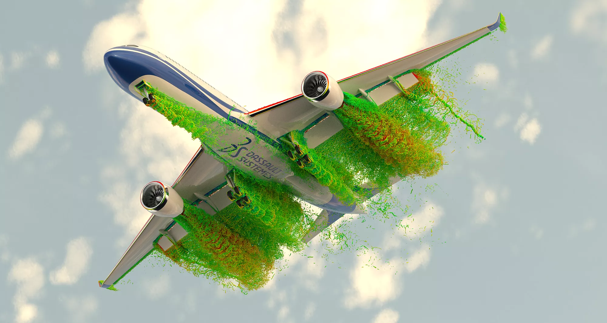 CFD simulation of a jet aircraft