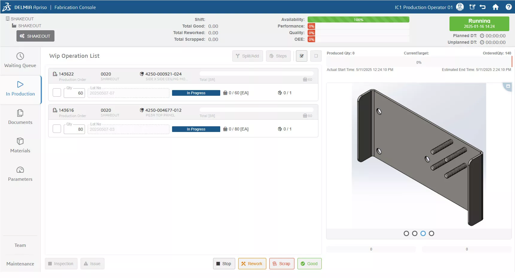 Aerospace manufacturing production with DELMIA Apriso