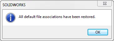 all default file associations have been restored