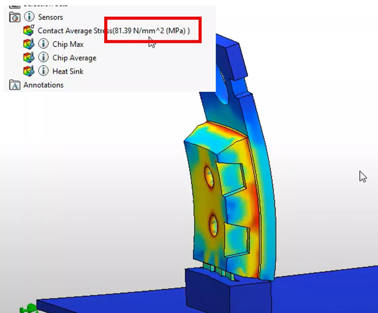 Analyze Contacting Stresses in SOLIDWORKS Simulation