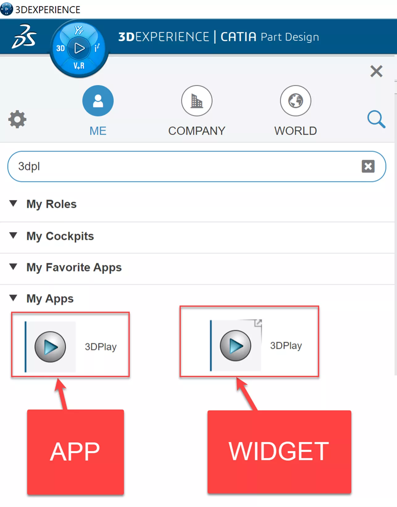 Apps vs Widgets in 3DEXPERIENCE CATIA 