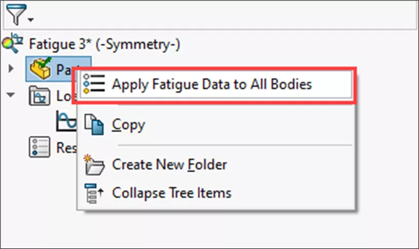 Apply SN Curve Data in SOLIDWORKS Simulation