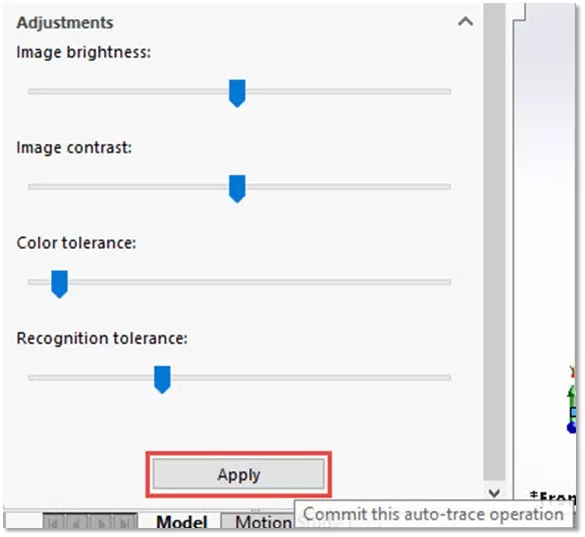 SOLIDWORKS Sketch Picture Apply Button 