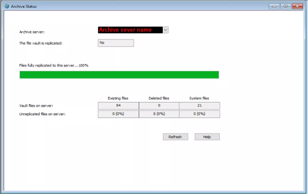 Archive Status Screen in SOLIDWORKS PDM 