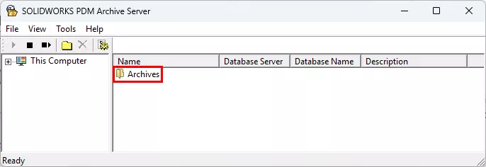 Expand Archives SOLIDWORKS PDM Archive Server 