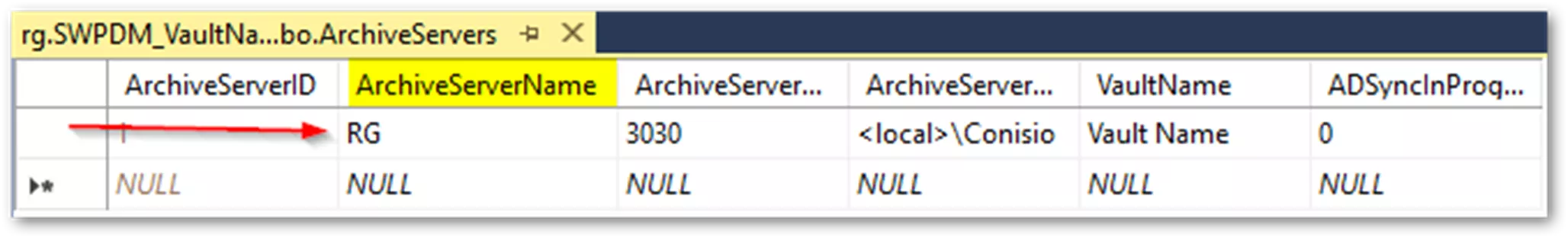 ArchiveServerName SOLIDWORKS PDM Restore Backups