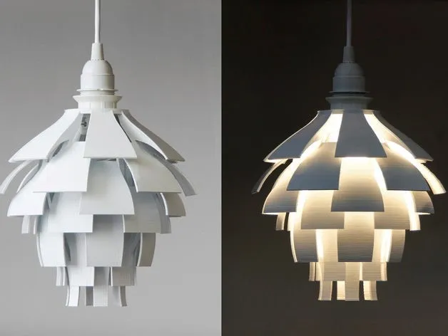 3D Printed Artichoke Lamp Shade