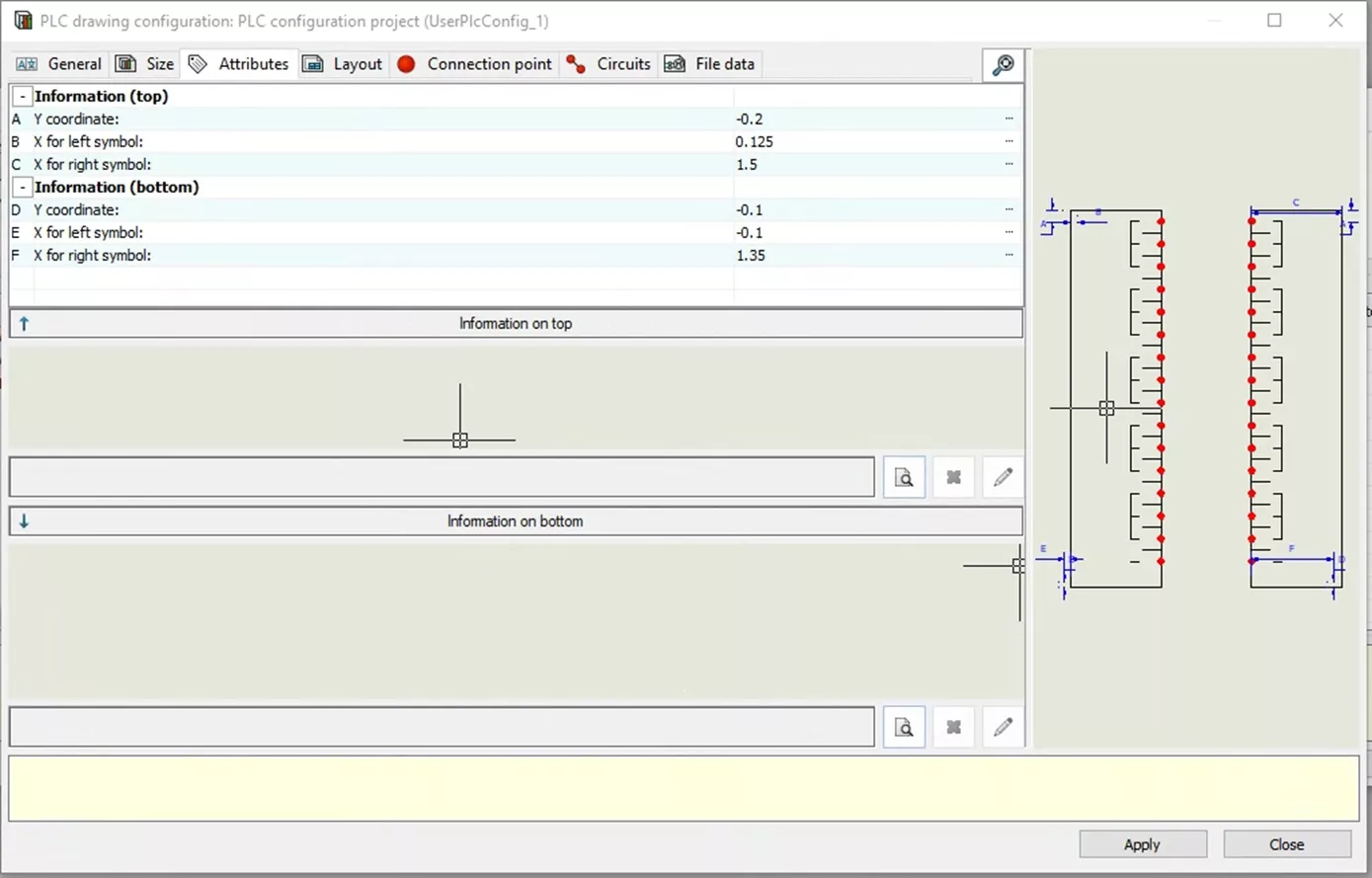 Attributes Tab Options SOLIDWORKS Electrical PLC Configurations Manager
