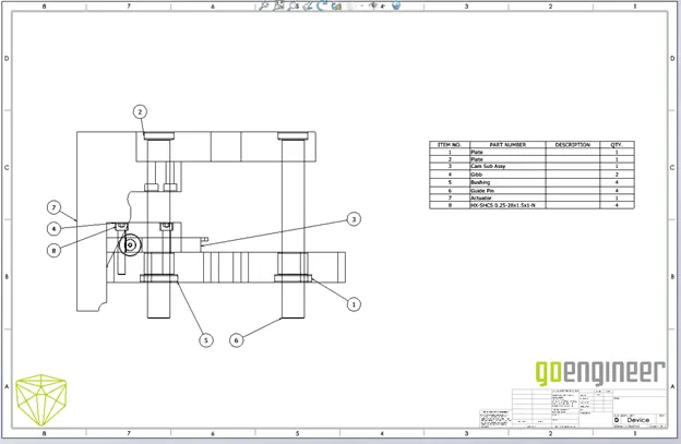 Auto-balloon Feature Available in SOLIDWORKS