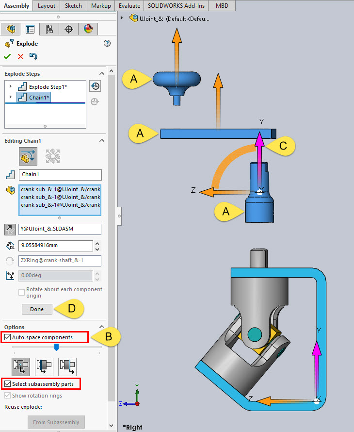 Working With Exploded Views In SOLIDWORKS GoEngineer