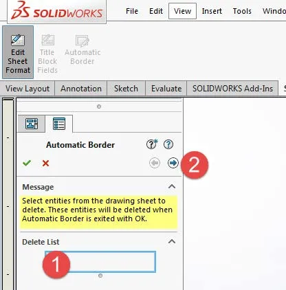 Automatic Border Feature for SOLIDWORKS Drawings