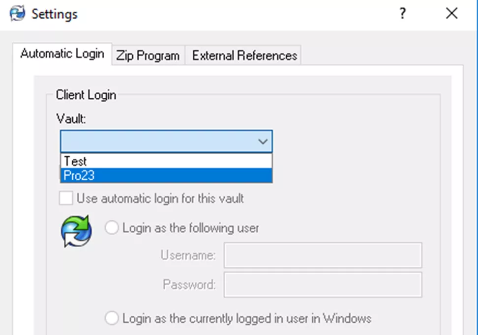 Automatic Login Tab Options in SOLIDWORKS PDM 