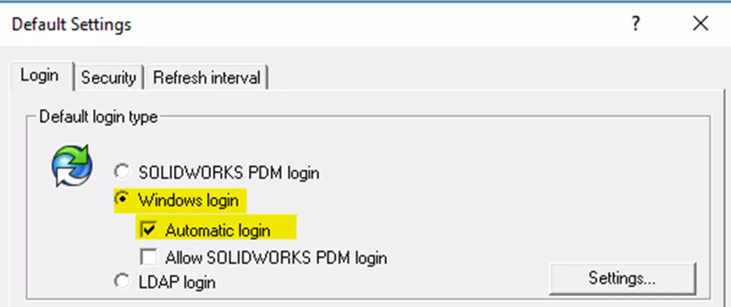 Automatic Windows Login for SOLIDWORKS PDM 