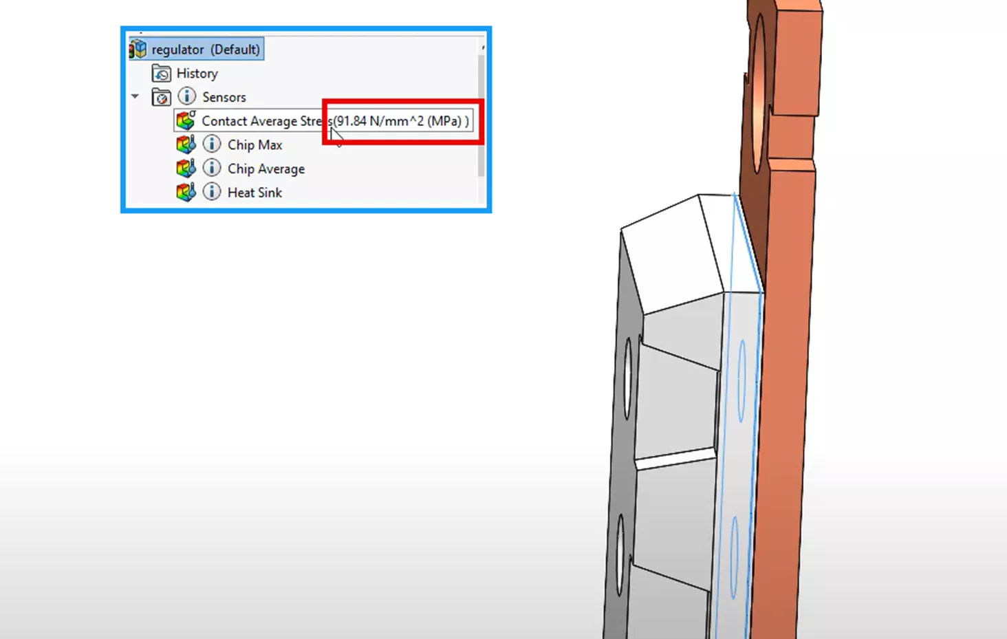 Average Stress result in SOLIDWORK Simulation