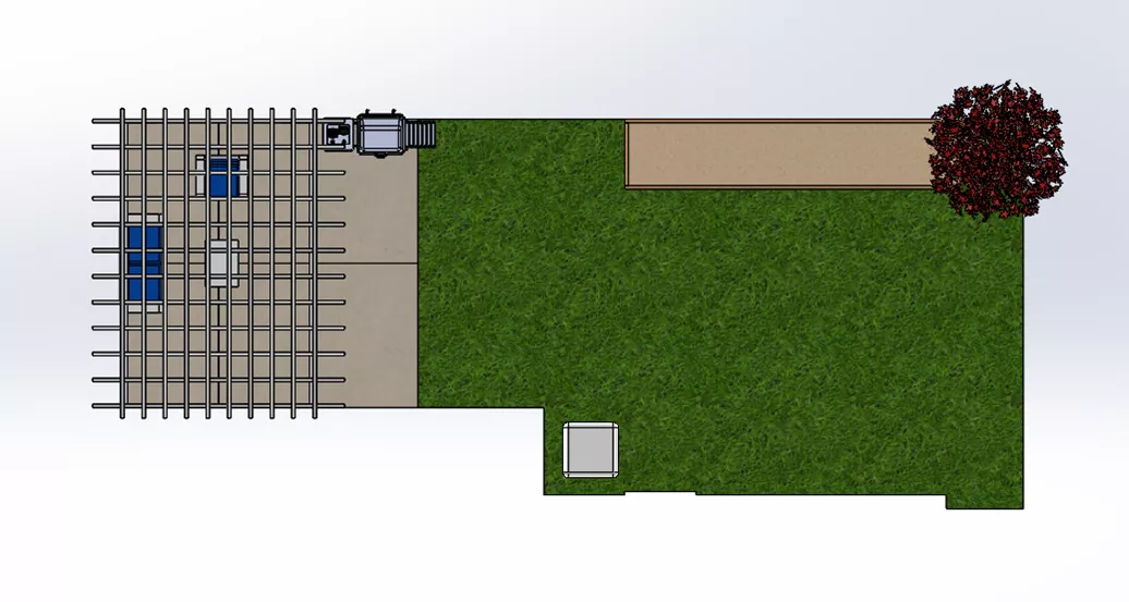 Backyard Design Project in SOLIDWORKS 