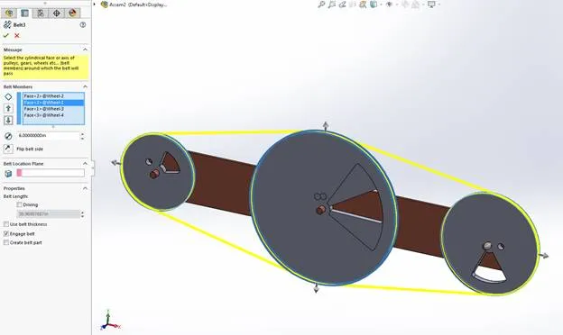 SOLIDWORKS Belt Chain Feature quick tip