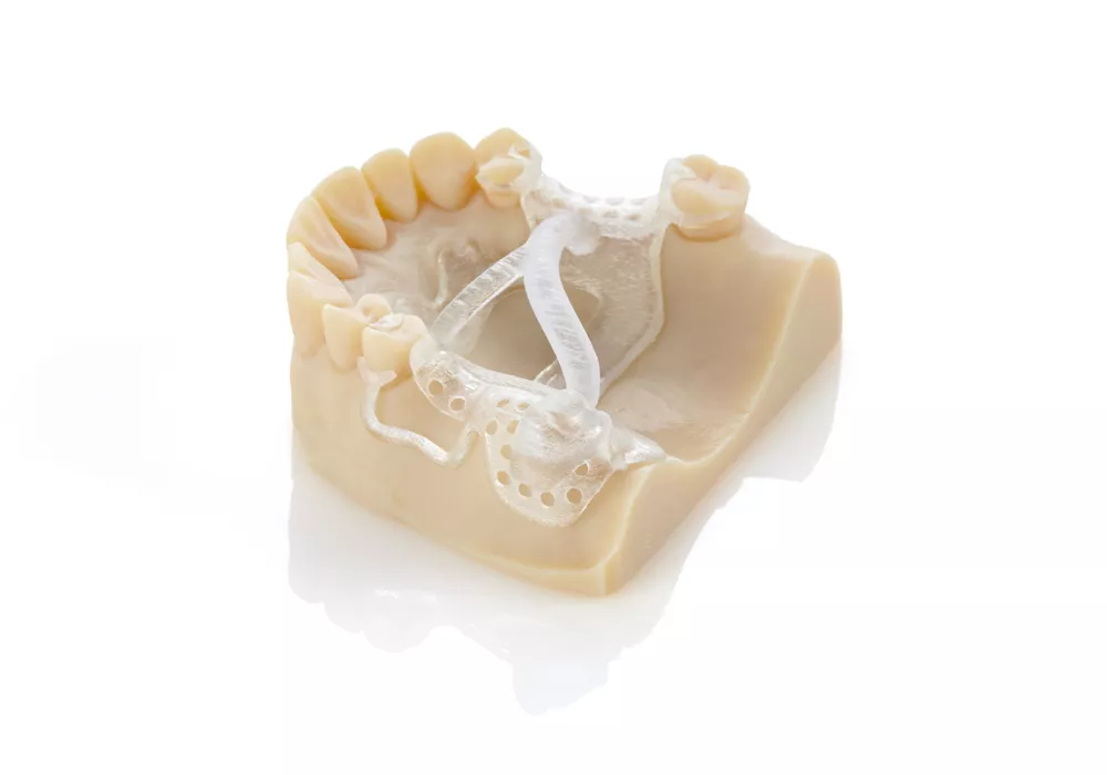 Stratasys VeroGlaze MED620 Opaque rigid biocompatible dental 3D Printer resin. 