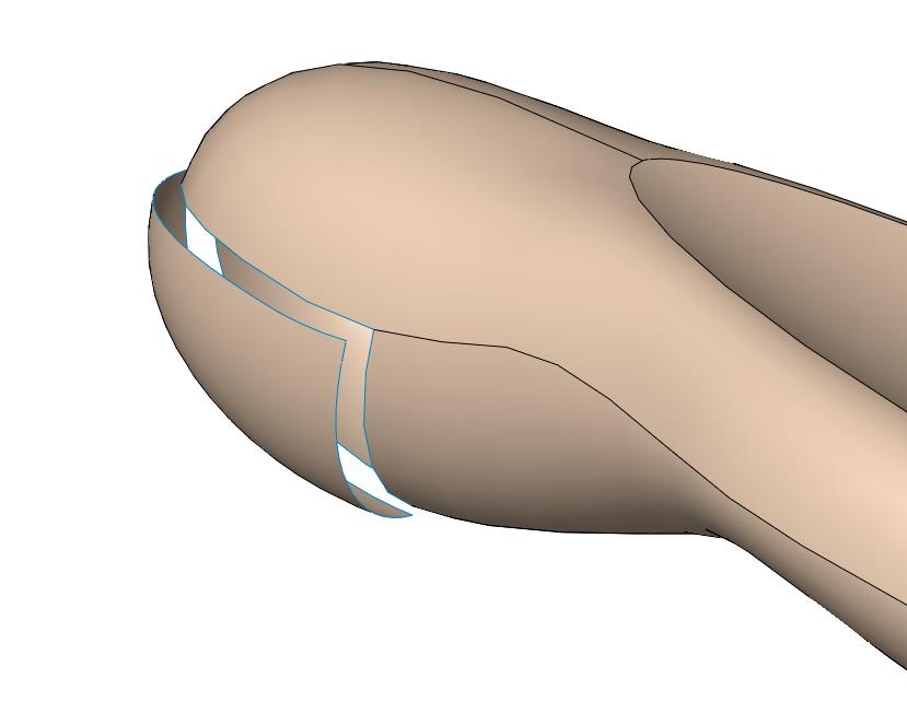 Discontinuous surfaces showing blue edges