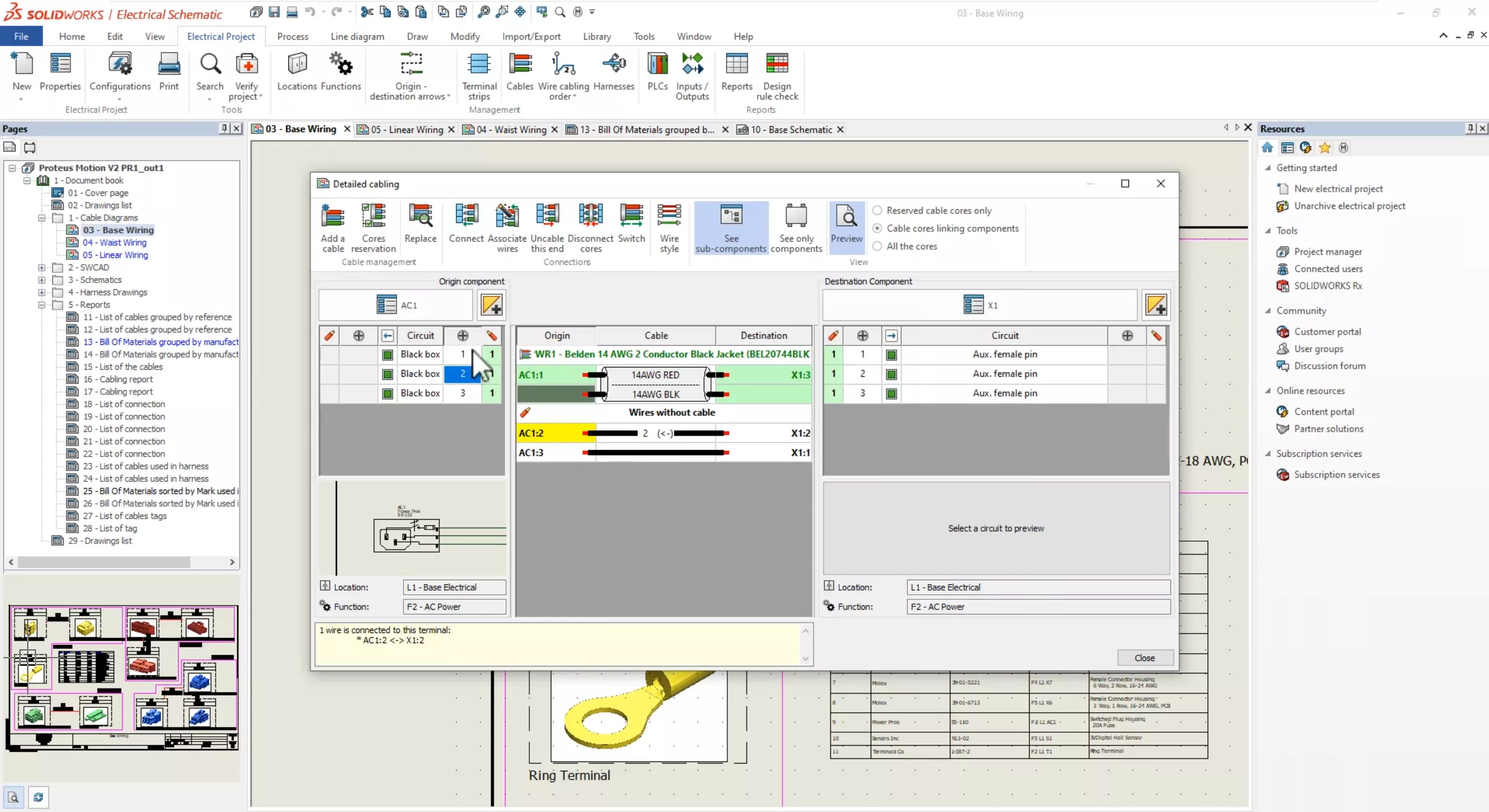 Cable Management Enhancements in SOLIDWORKS Electrical 2D 2025