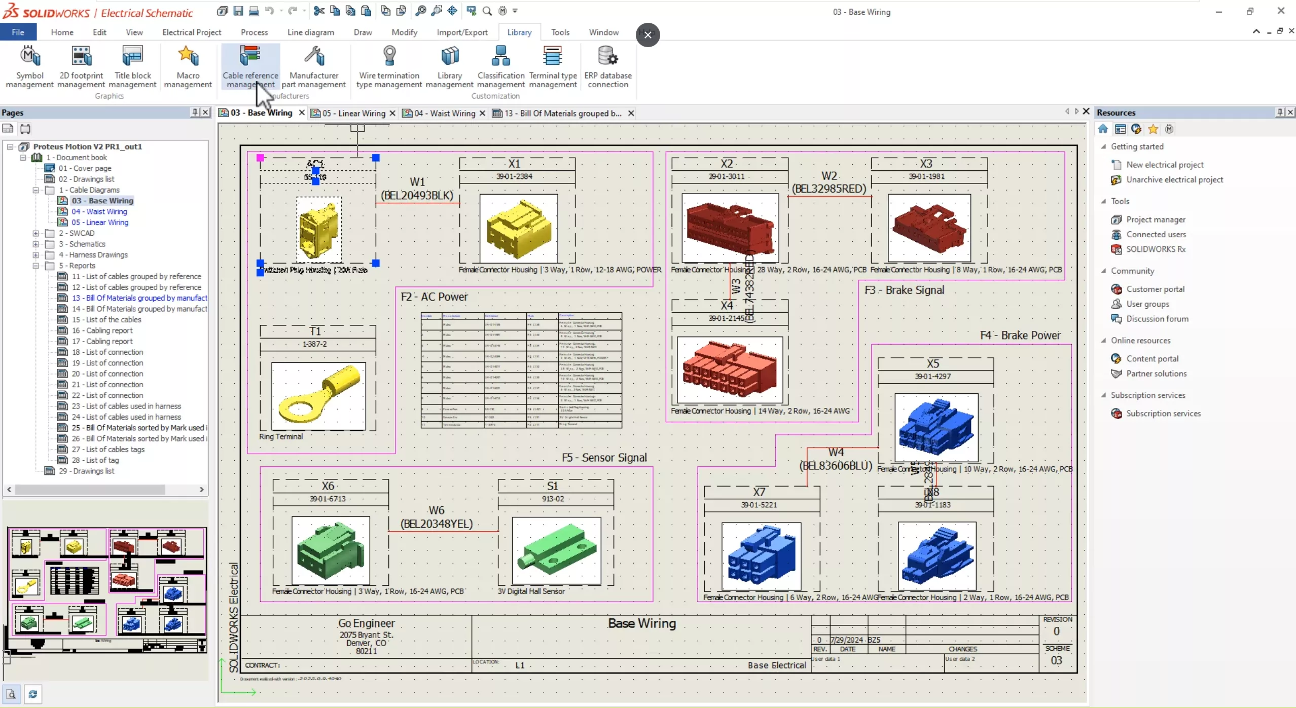 Cable Reference Management Updates New in SOLIDWORKS Electrical 2D 2025