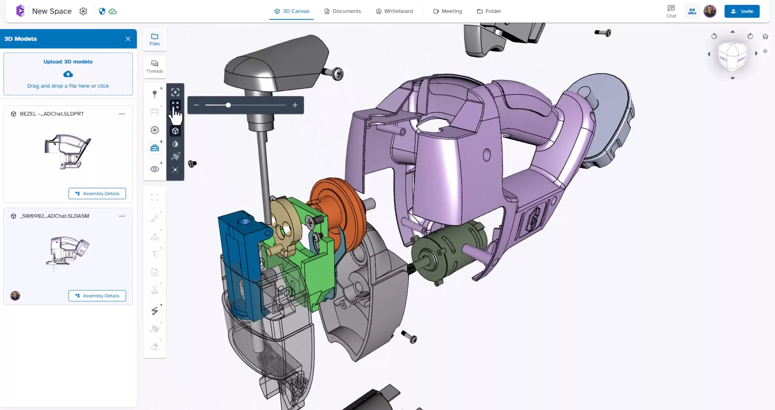 Exploded View of a 3D Model in CADchat