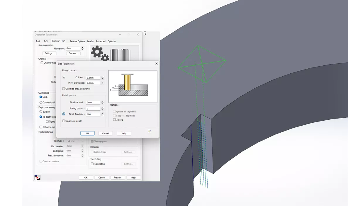 CAMWorks Broaching in a Mill Setup