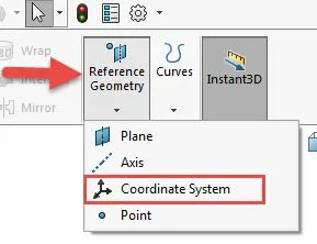 CAMWorks Coordinate System Reference Geometry