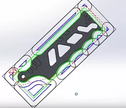 CAMWorks Part Perimeter Offset Using Default 75%