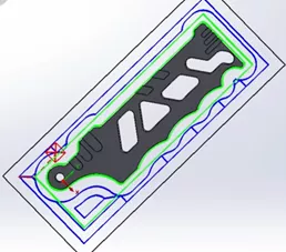 CAMWorks Part Perimeter Using Offset of 100%