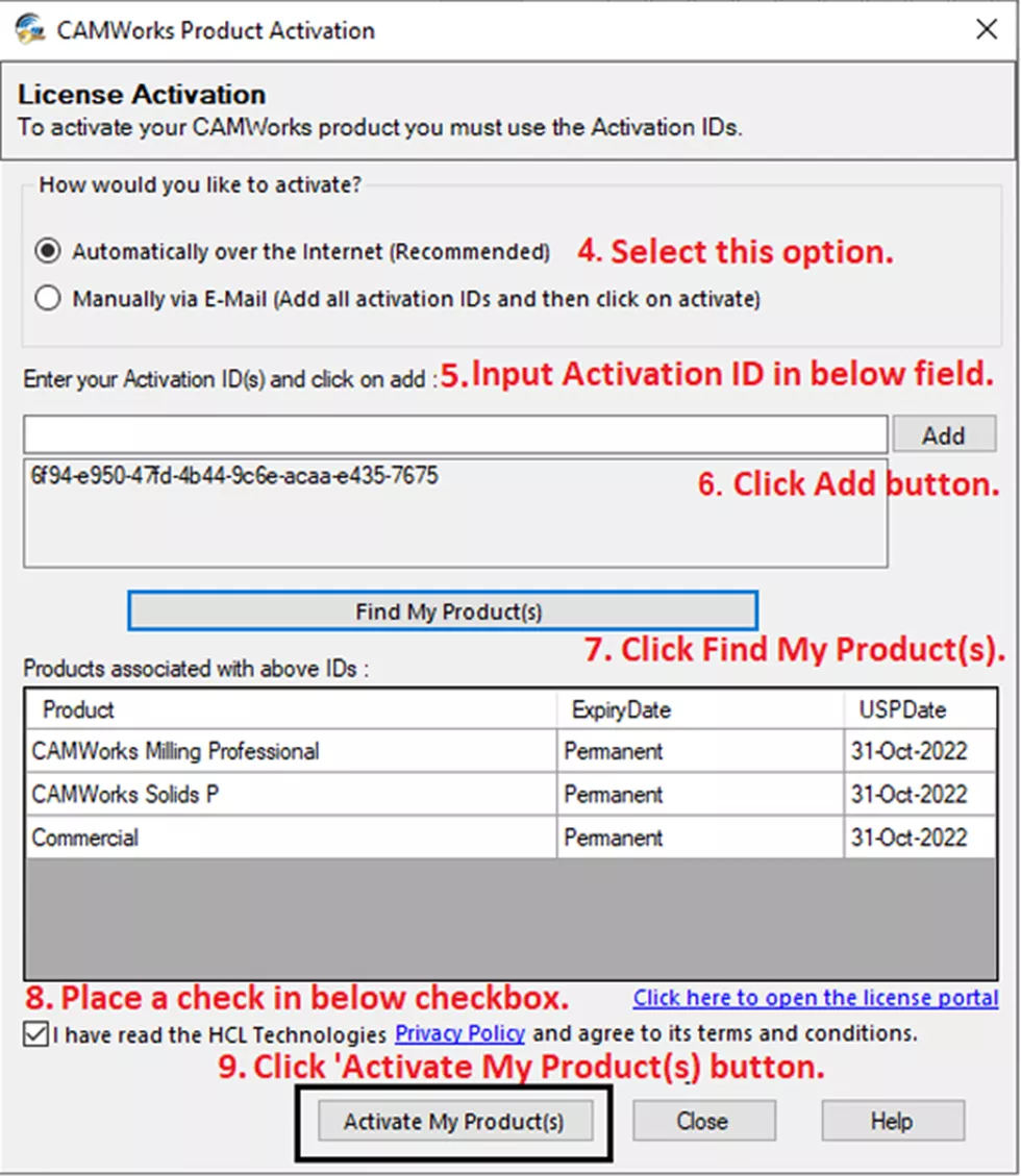 CAMWorks Product Activation Instructions