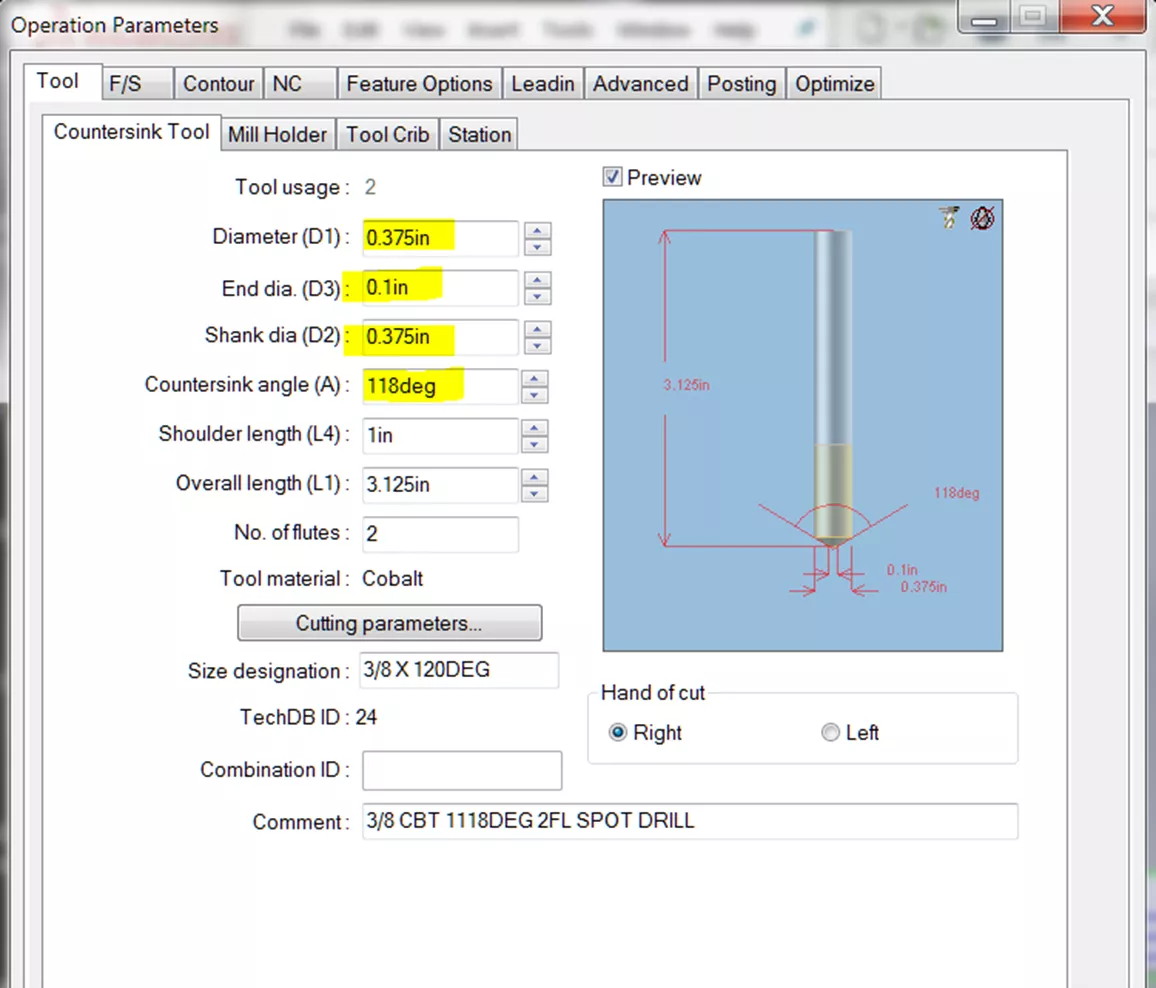 Using a Taper Feature and a Countersink Tool in CAMWorks to Machine Large Hole Chamfers