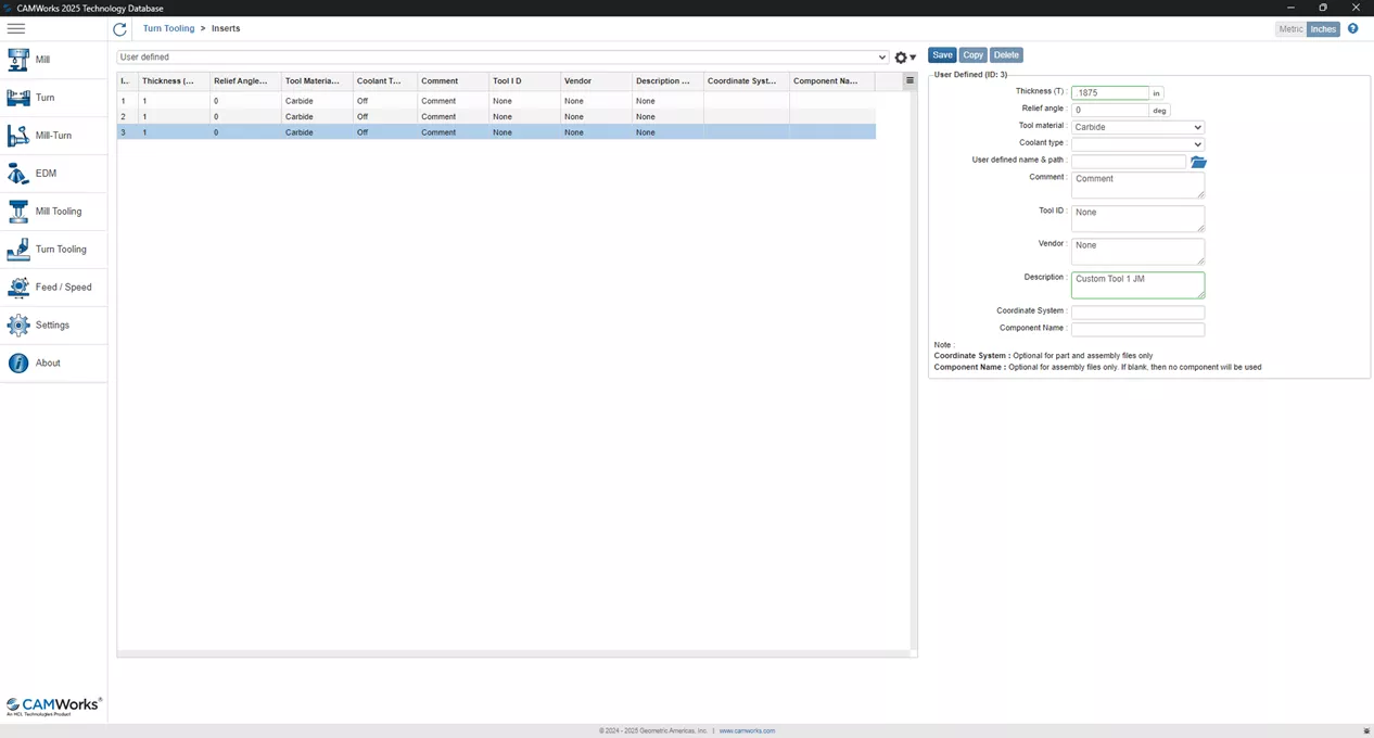 Add a User Defined Tool to the CAMWorks TechDB