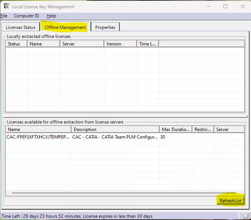Managed DSLS Local License Key Management CATIA License