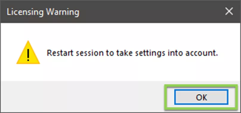 CATIA License Warning Restart Session