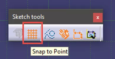 Snap to Point Icon in CATIA 