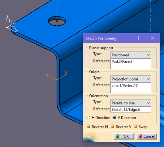 CATIA V5 Modeling Tips for Sketch Positioning