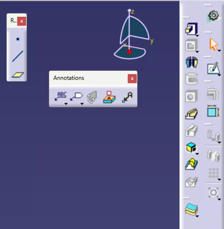 Move Toolbars to the Right or Left in CATIA V5