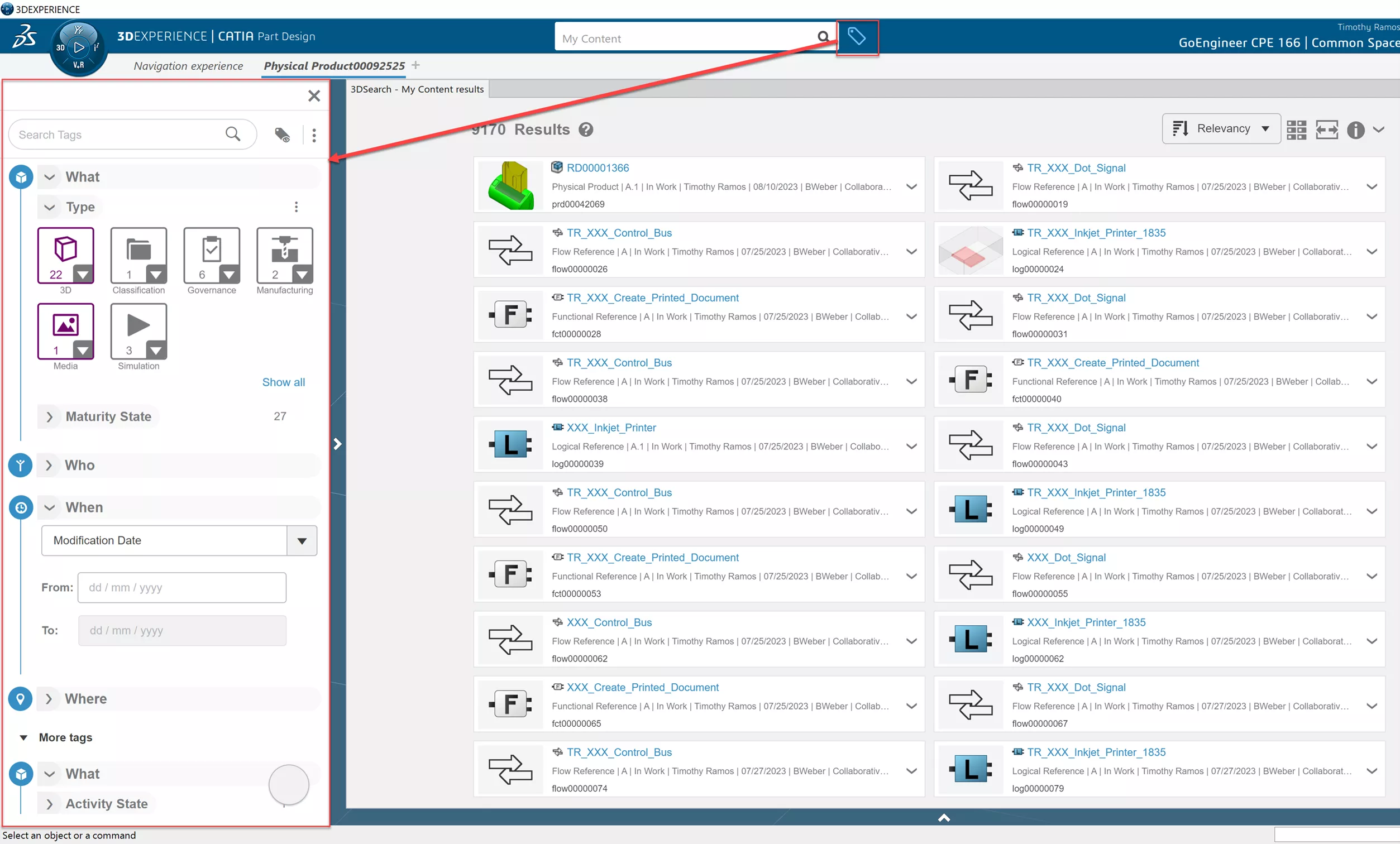 Example of 6W Tags in 3DEXPERIENCE CATIA 