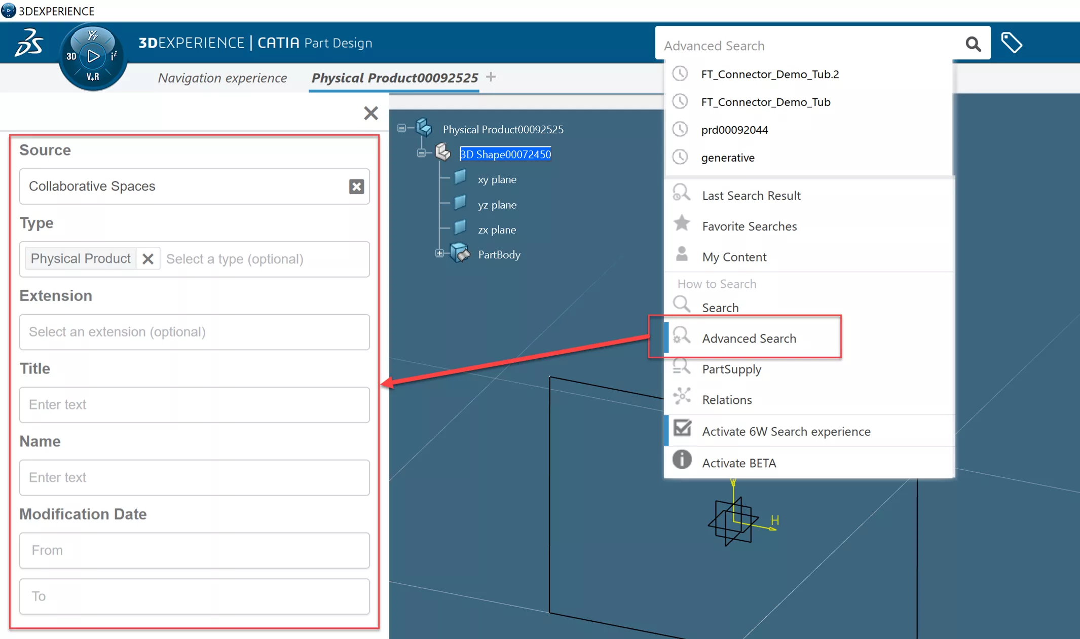 CATIA V5 to 3DEXPERIENCE CATIA Transition Tips Advanced Search Functionality